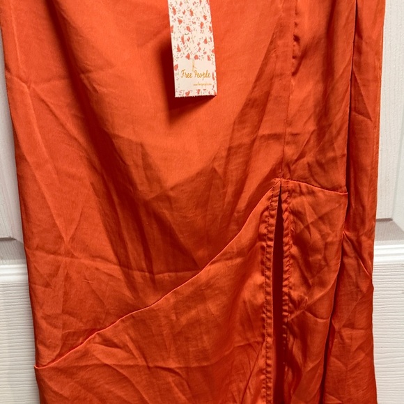 Free People Vibrant Orange Assymetrical Skirt - Picture 6 of 12
